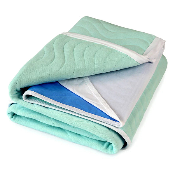 Aleva® Bed Pad Washable, Double/Queen Absorbs 4L, Waterproof 1×1.4m+tuck-ins - Blaxland Day and Night Pharmacy